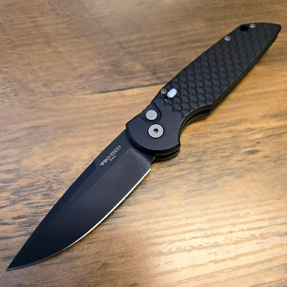 Protech TR-3X1M Tactical Response 3 Black Fishscale Stonewash 154cm Auto