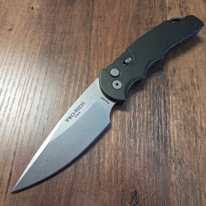 Protech T4105-MM Green Tactical Response 4 Stonewash MagnaMax Auto