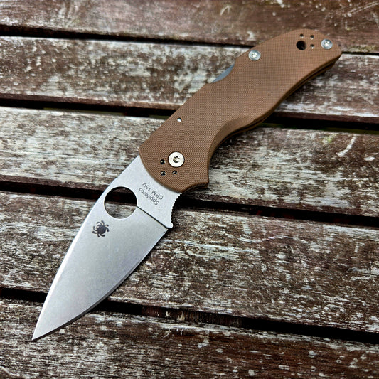Spyderco C41GPBN15V5 Native 5 Brown G10 CPM-15V Folder -SPRINT RUN-