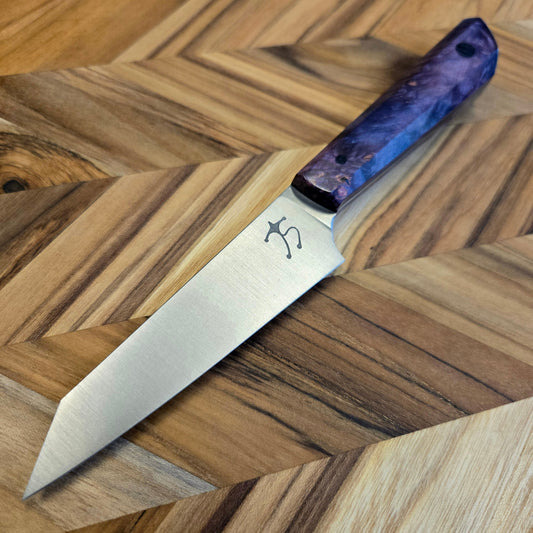Running Man Forge 100mm Maple Burl K-Tip Paring Knife