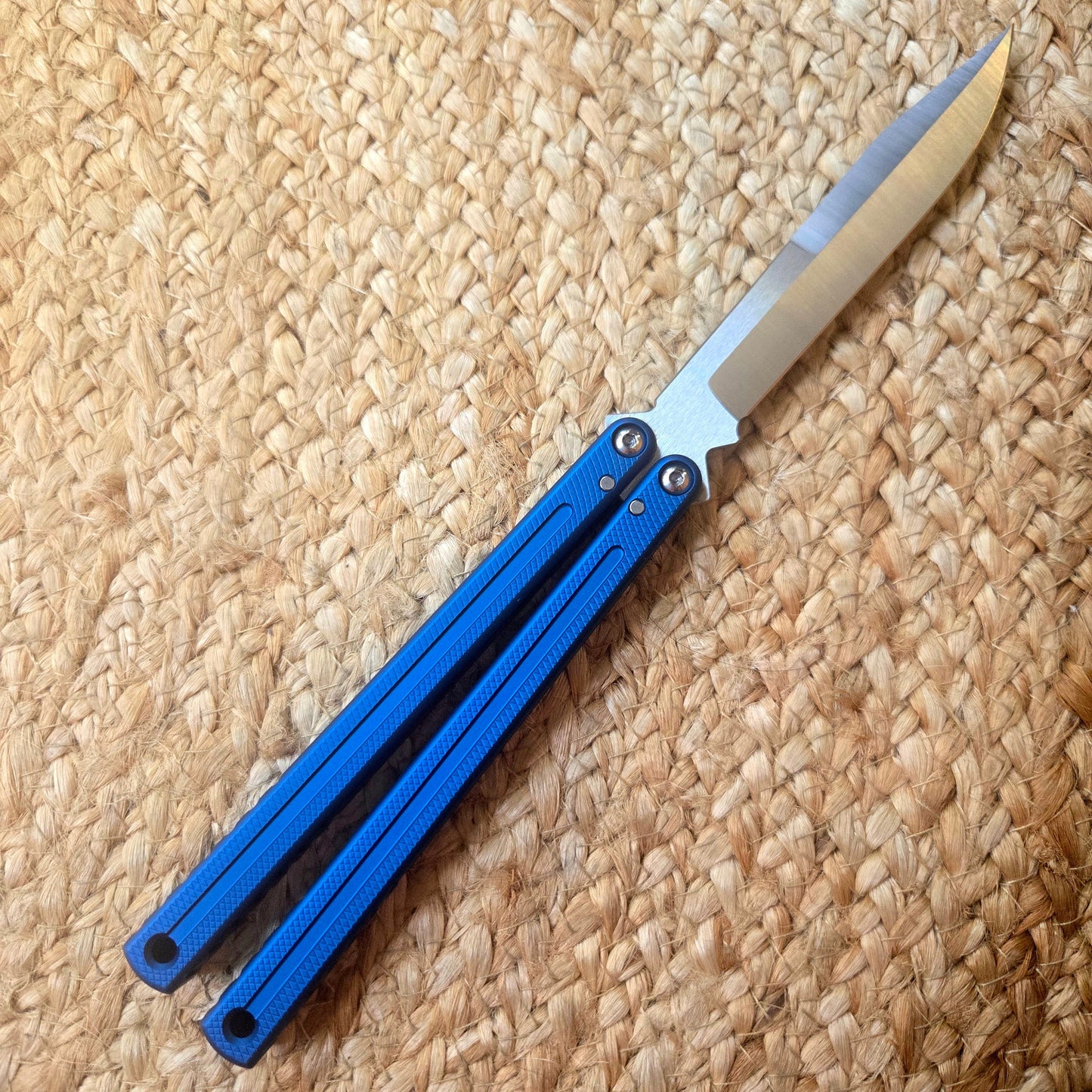 Squid Industries Krake Raken V3 Glide Edition Matte Blue Weehawk Balisong *BLADE TEXAS '26*