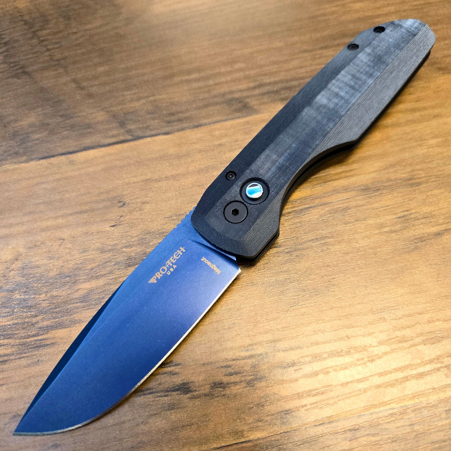 Protech BSA26.VERO.1 Blade Show Atlanta Synapse Sapphire Blue MagnaMax Auto *LIMITED EDITION*