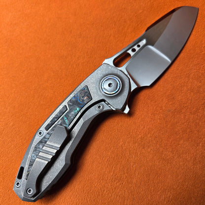 Custom Knife Factory Peaceduke 2.0 Multi Colored ZircuTi Carbon Fiber Titanium Folder