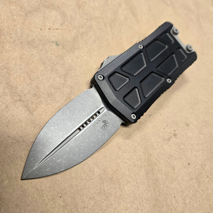 Microtech 1157-10AP Exocet II D/E Stonewash Standard Black OTF Auto