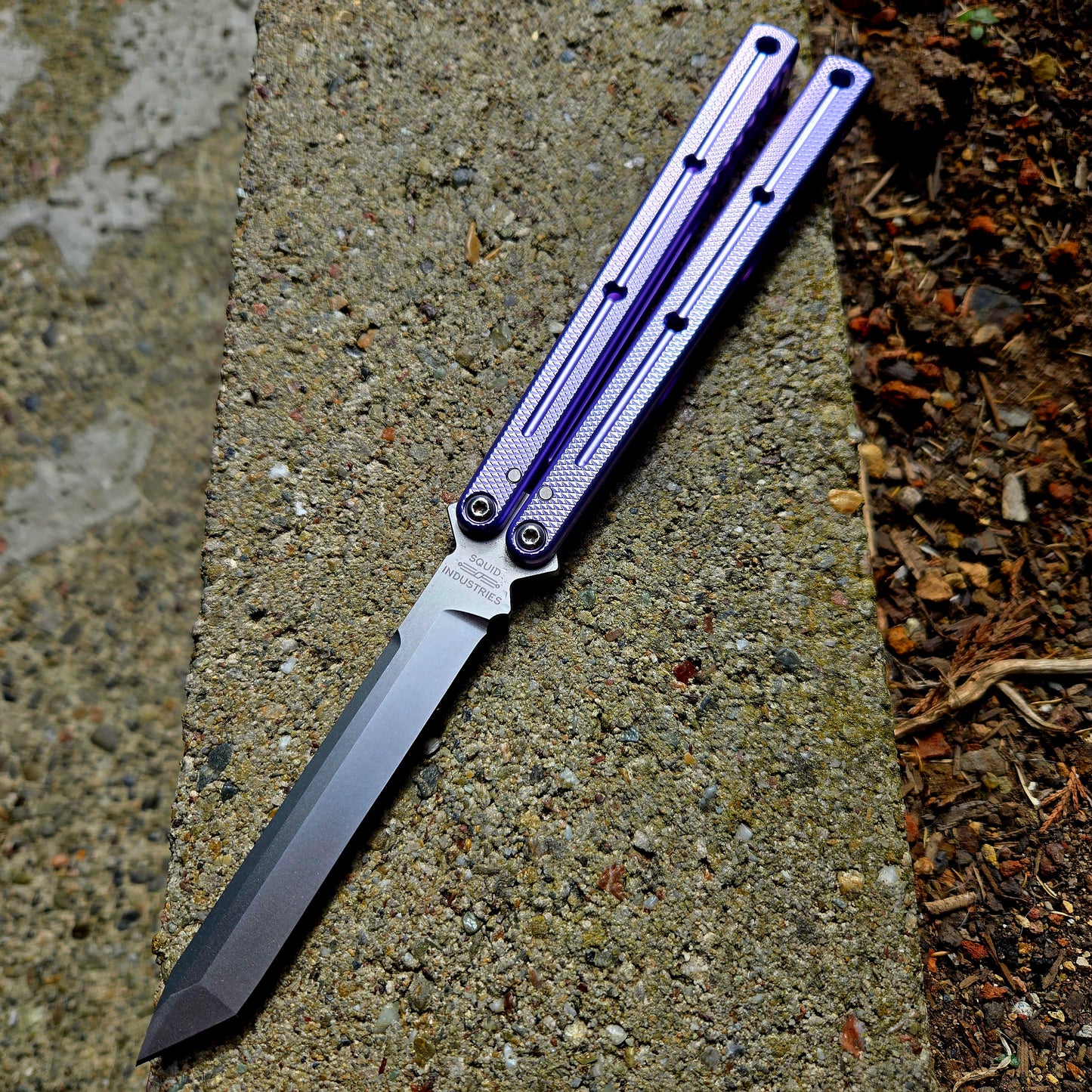 Squid Industries Krake Raken V3 Matte Lavender Tanto Balisong