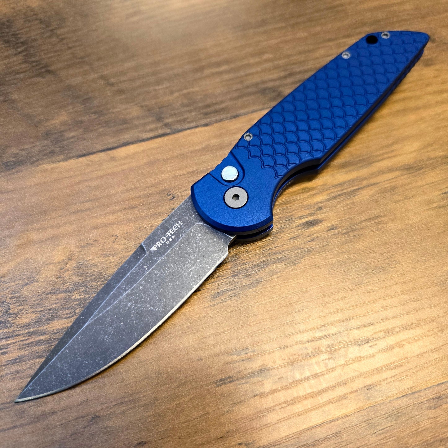 Protech BSA26.TR3.1 Blade Show Atlanta 2026 Tactical Response 3 Blue Fish Scale Acid Wash 154cm Auto *LIMITED EDITION*