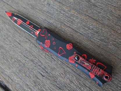 Microtech 1702M-1VNS Hera II Mini D/E Valentine's Day Standard OTF Auto