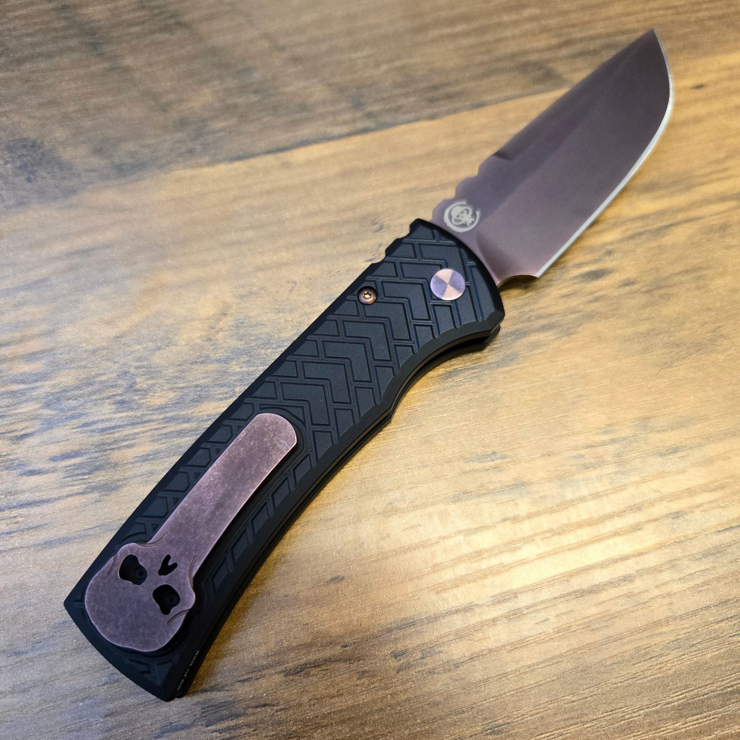 Protech BSA26.Redencion.1 Blade Show Atlanta 2026 Black "Tread" Handle Copper Rose PVD S35VN Auto *LIMITED EDITION*