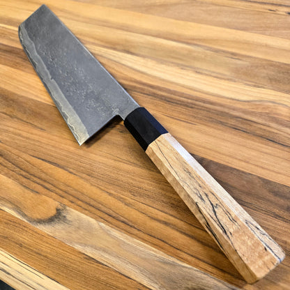 Patterson Forge Semi-Custom Forged San Mai Spalted Maple Nakiri