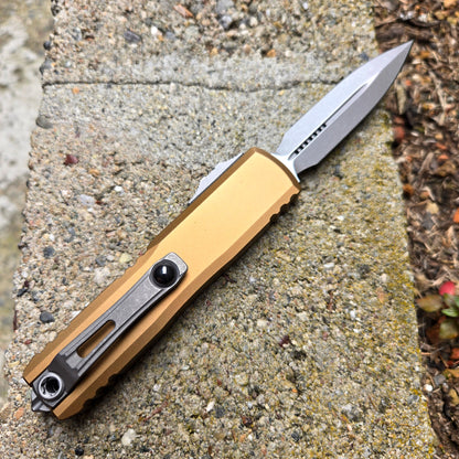 Microtech 12324-10APTA UTX-85 Gen IV D/E Tan Apocalyptic Standard OTF Auto