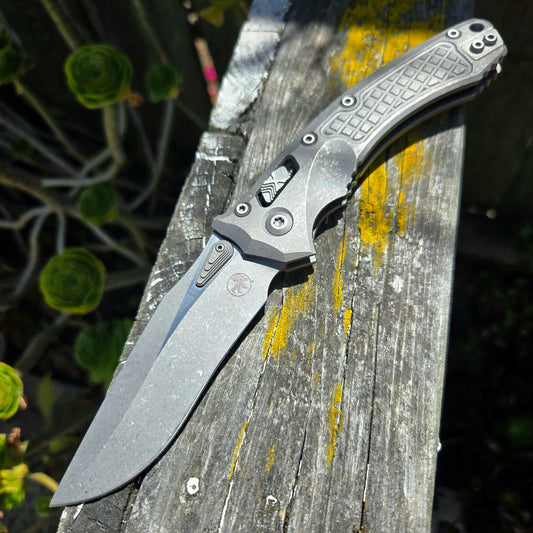 Microtech 137RL-10APFRMS1 Marfione Select Amphibian Ram-Lok Titanium Apocalyptic Frag Manual Folder
