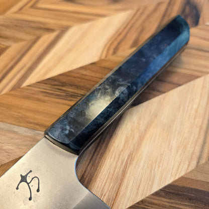 Running Man Forge 170mm Maple Burl Bunka Knife