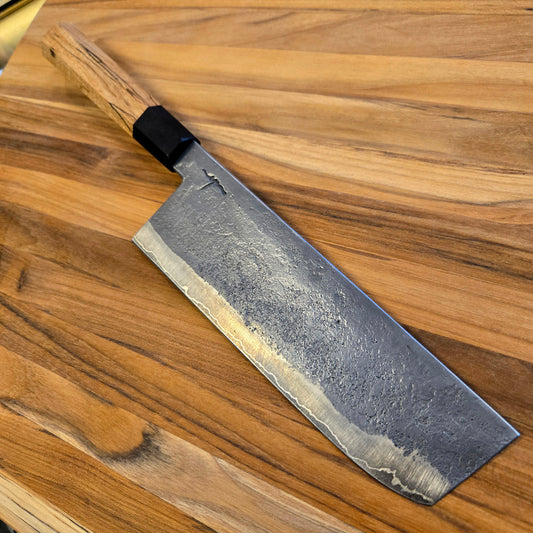 Patterson Forge Semi-Custom Forged San Mai Spalted Maple Nakiri