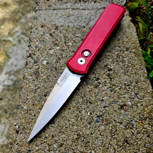 Protech 721-SATIN BX Red LTD Godson Battleworn Red Satin 154cm Auto