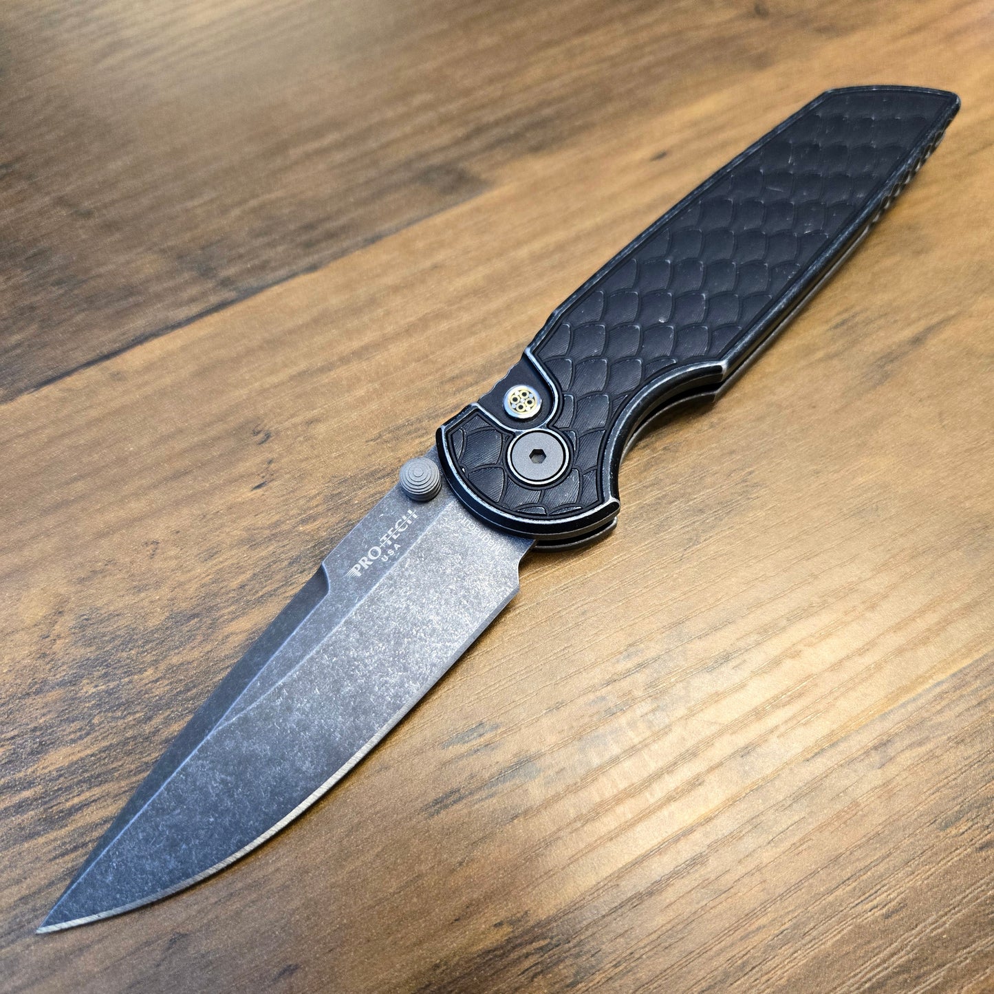 Protech BSA.INT.1 Blade Show Atlanta 2026 TR-3 Integrity Battle Worn "Reptile" Textured Magnacut Folder *LIMITED EDITION*