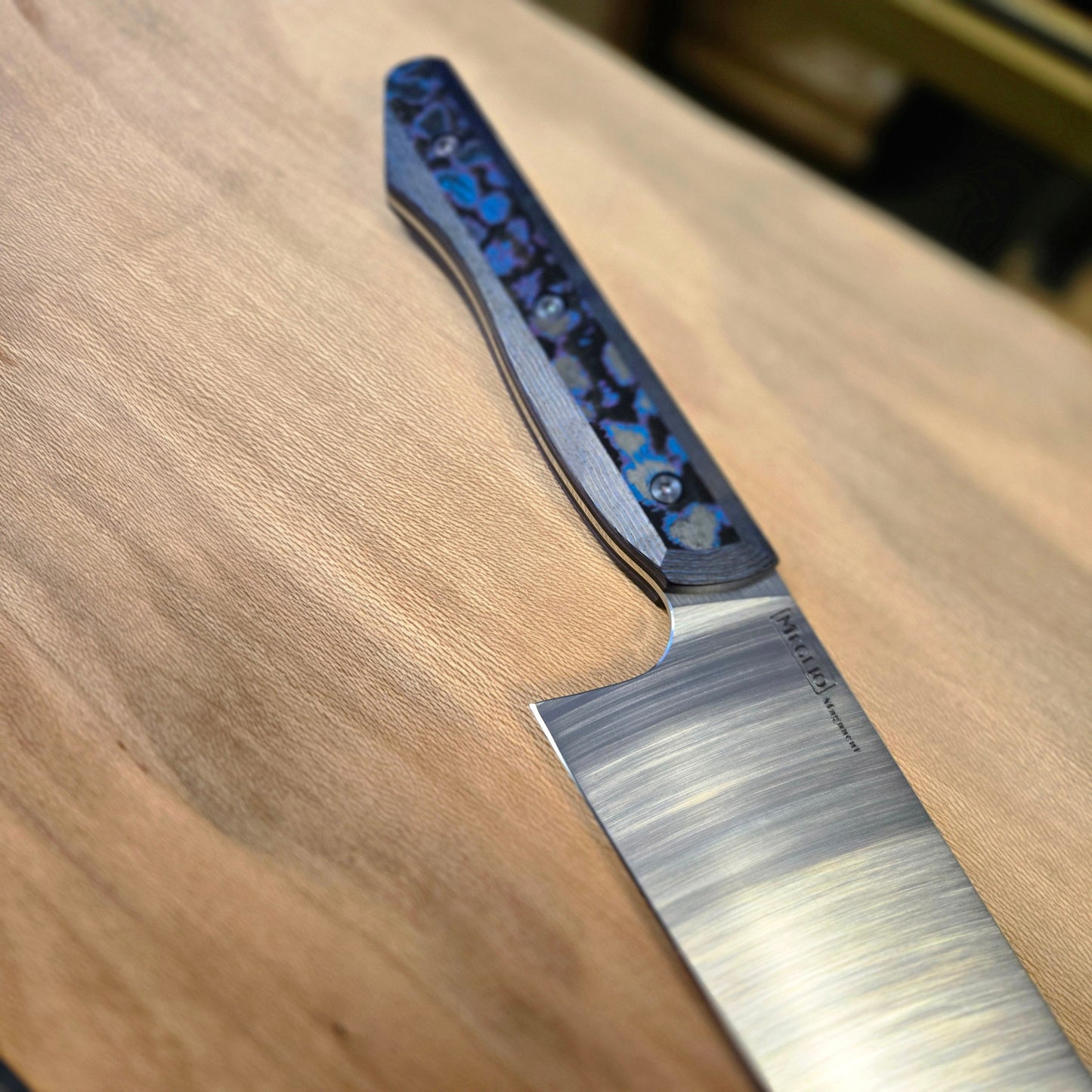 Meglio Knives Semi Custom 8" Blue and Purple Magnacut Gyuto