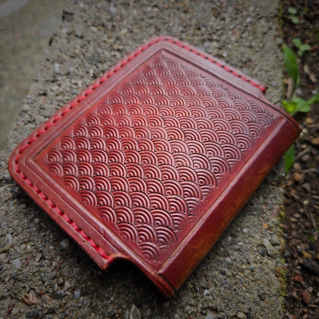 Garza Custom Goods Seigaiha Pattern Hand Sticthed Wallet