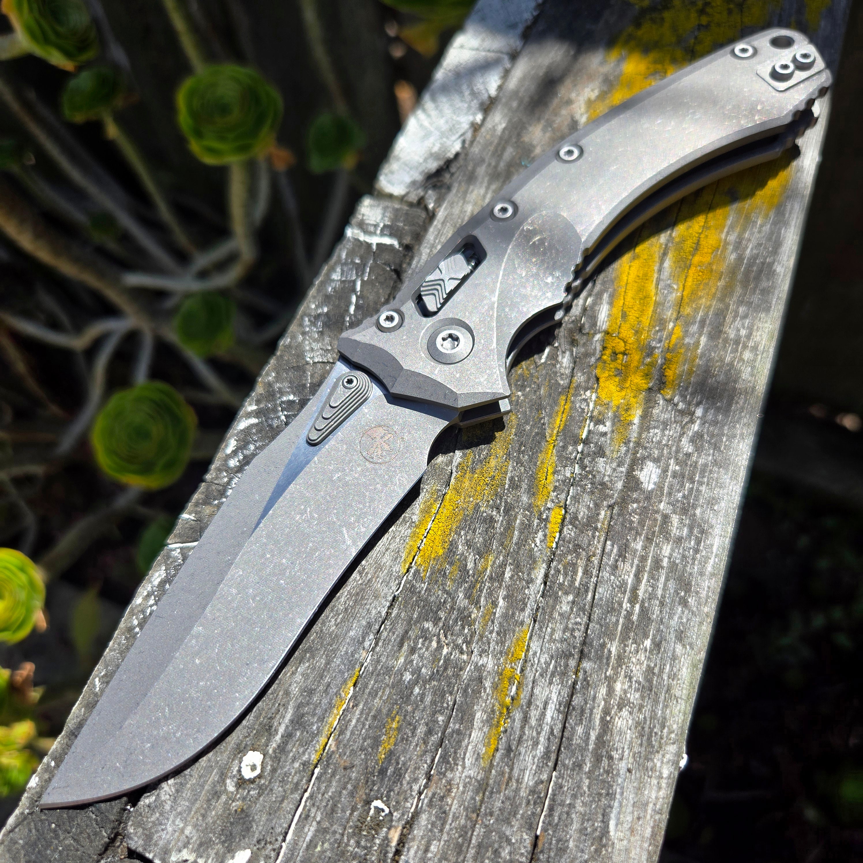 Microtech 137RL-10APMS1 Marfione Select Amphibian Ram-Lok Titanium Apocalyptic Slab Manual Folder