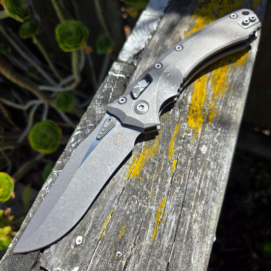 Microtech 137RL-10APMS1 Marfione Select Amphibian Ram-Lok Titanium Apocalyptic Slab Manual Folder