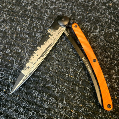 Deejo 37g San Francisco Orange Aluminum Custom Folder
