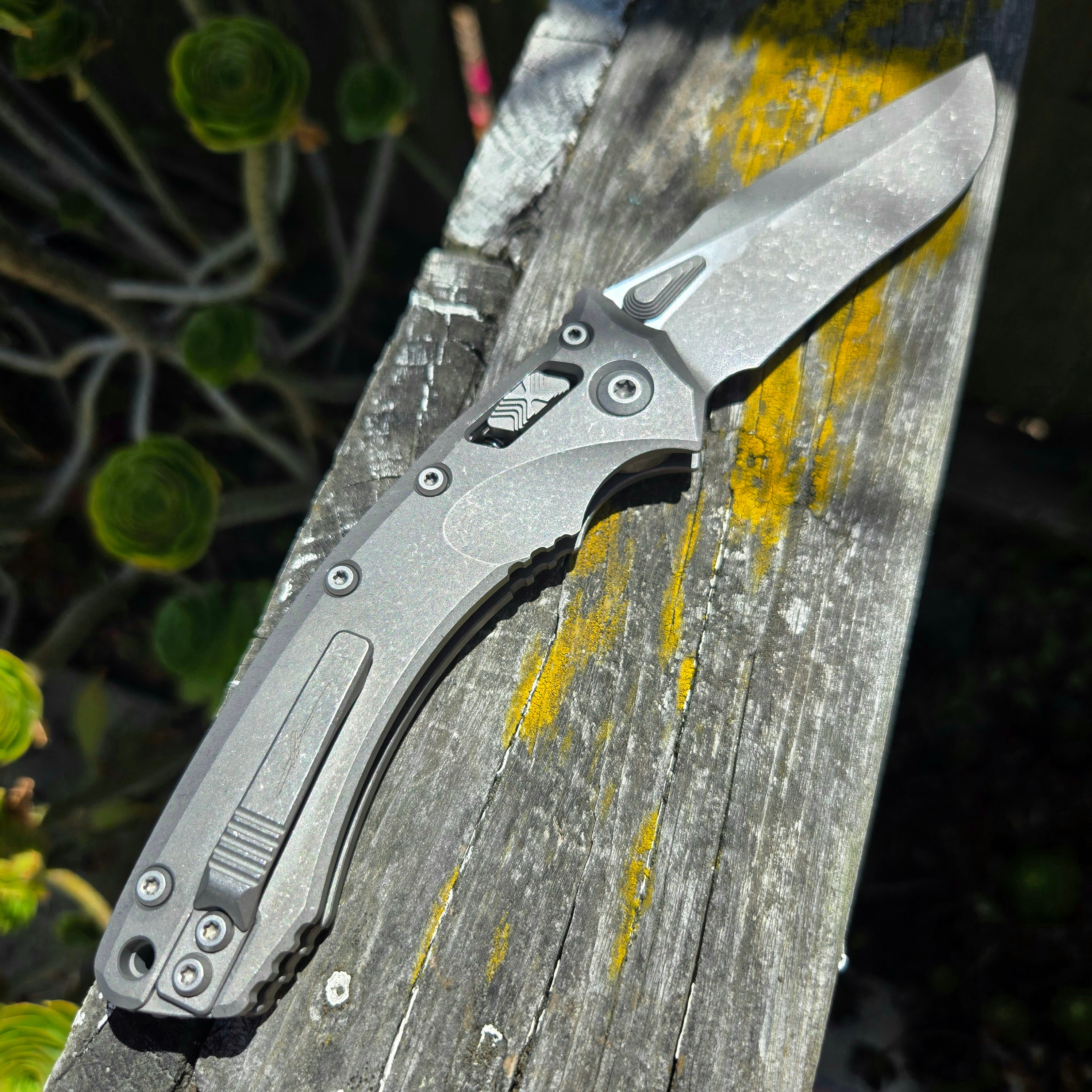 Microtech 137RL-10APMS1 Marfione Select Amphibian Ram-Lok Titanium Apocalyptic Slab Manual Folder