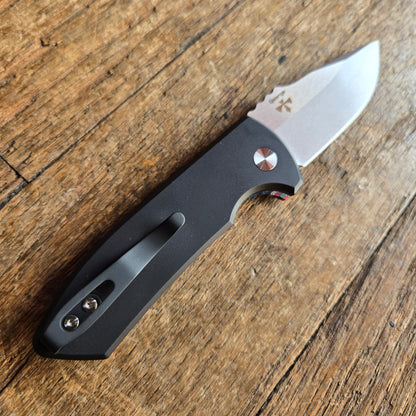 Protech LG421 Les George SBR Short Bladed Rockeye G-Carta "Mexican Blanket" Custom Micarta S35vn Auto