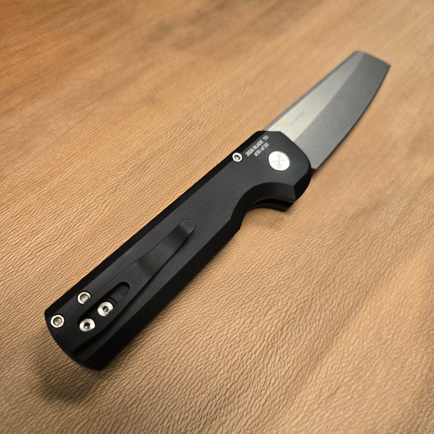 Protech x Tuff Knives Slimfoot Black Stonewash Magnacut Auto *Blade Show Texas 26 Exclusive*
