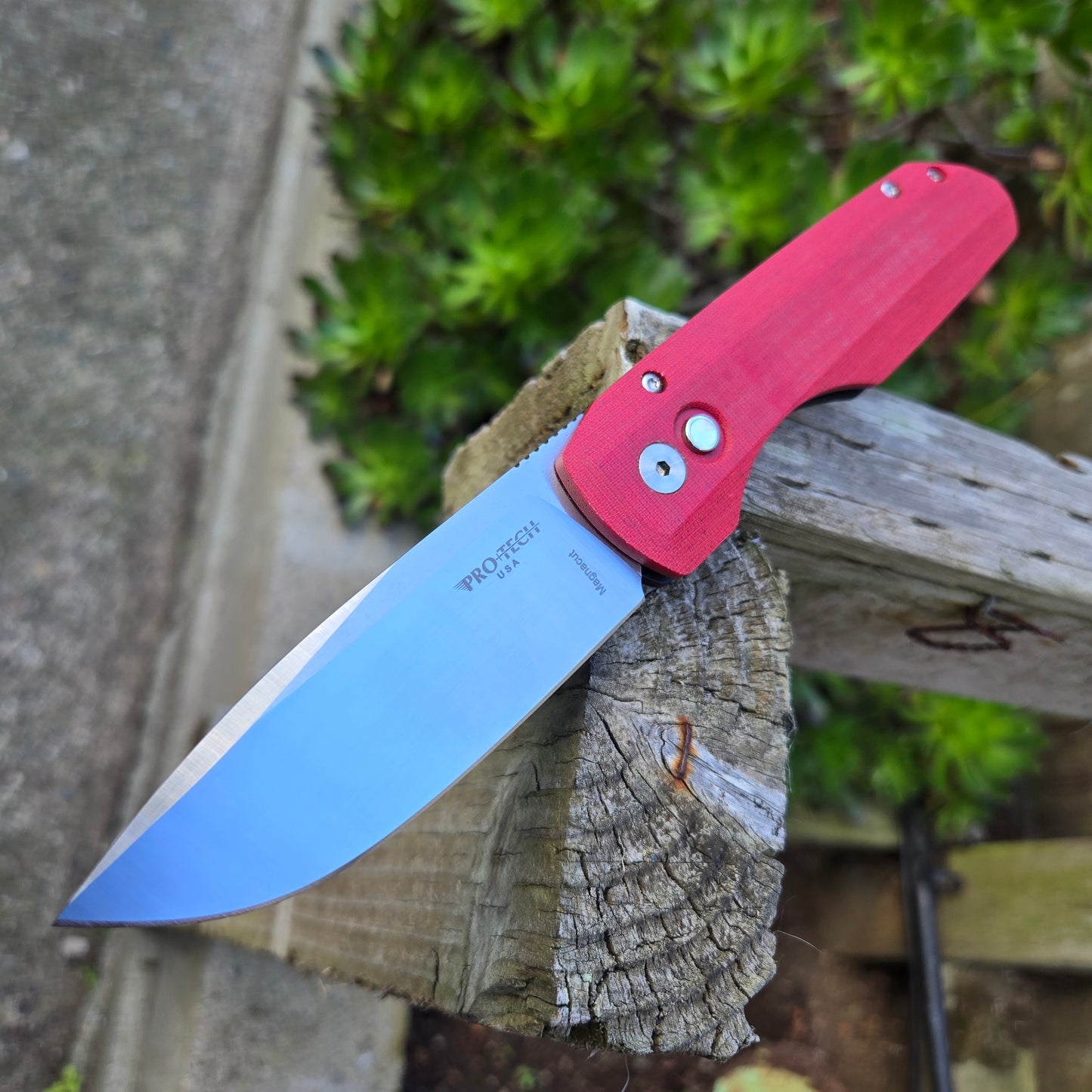 Protech CCKS Fall 2025 Vero Synapse Red Micarta Satin Magnacut Auto *LIMITED EDITION*
