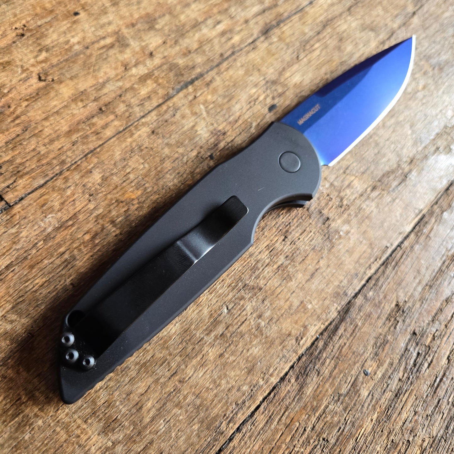 Protech TR-3 X1 SB Tactical Response 3 Black Groove Sapphire Blue Magnacut Auto