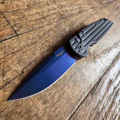 Protech TR-3 X1 SB Tactical Response 3 Black Groove Sapphire Blue Magnacut Auto