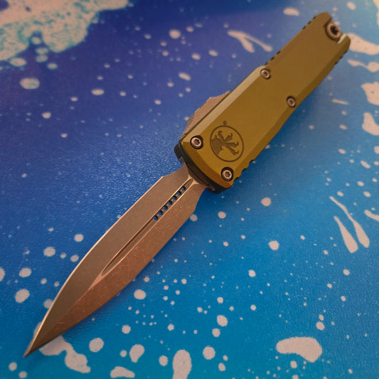 Microtech 1232-10APOD UTX-85 Gen III D/E OD Green Apocalyptic Standard OTF Auto