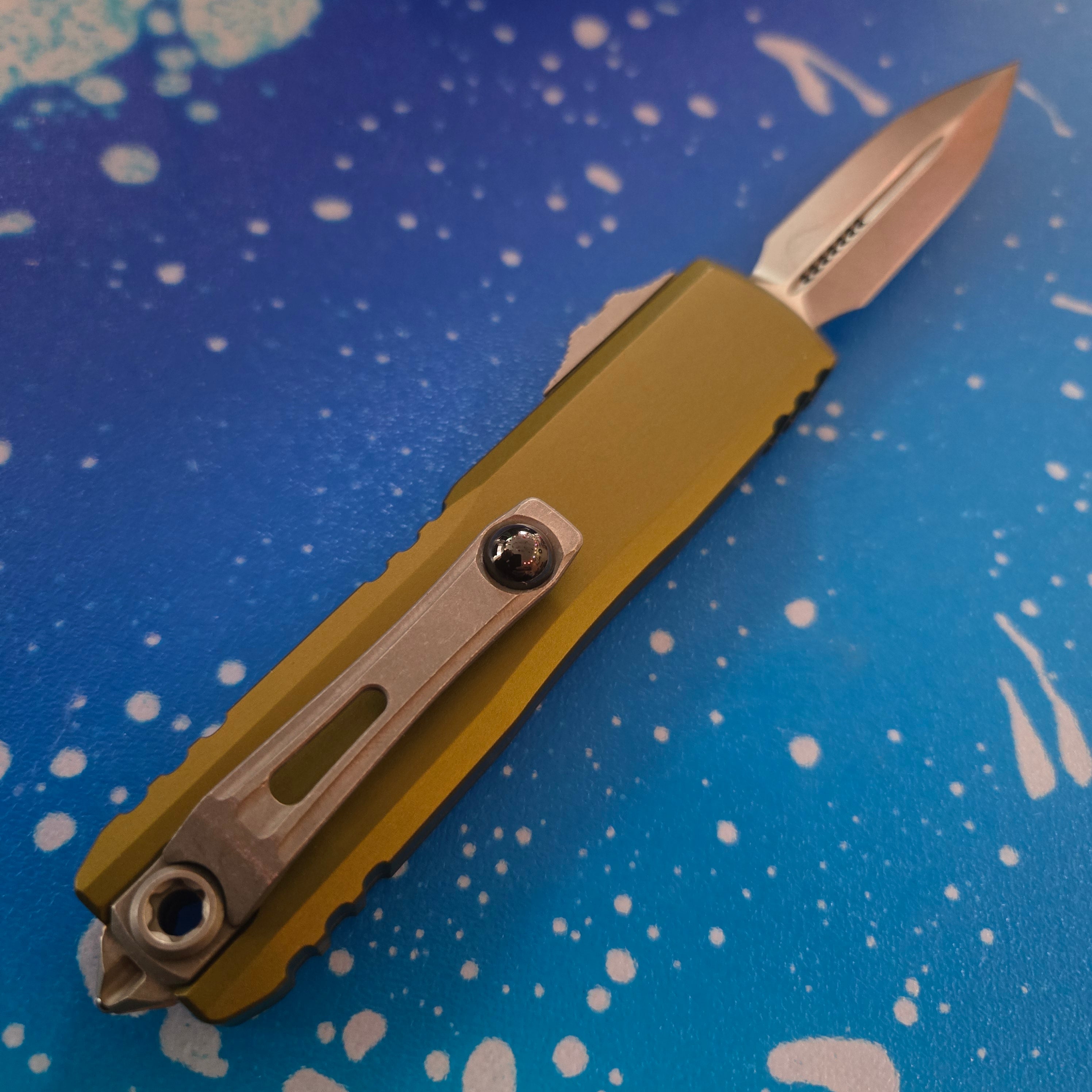 Microtech 1232-10APOD UTX-85 Gen III D/E OD Green Apocalyptic Standard OTF Auto